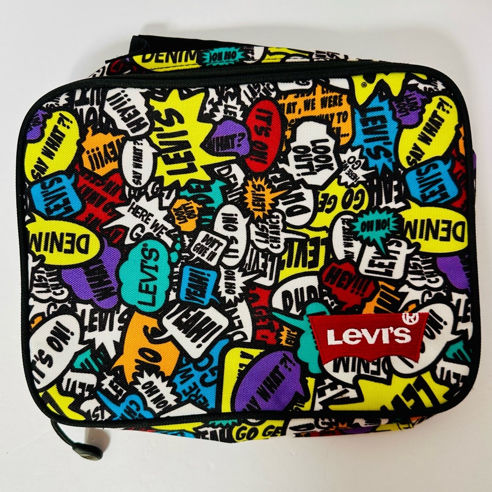 Levi's Multicolor Graphic Accessories School Travel Art Supplies Snack Pouch